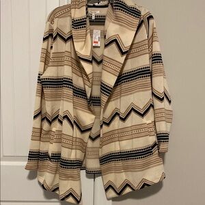 Women's hooded sweater cardigan with pockets